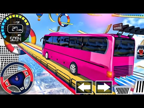 Stunt Driving Bus Simulator || Impossible Mega Ramp Bus Racing || Android gameplay