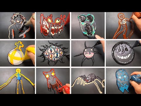 Roblox Doors Pancake art- Jeff, A-60, Ambush, Eyes, Rush, Figure, Screech, Jack, Halt // FNF Music