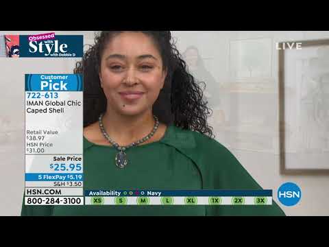 IMAN Global Chic Caped Shell