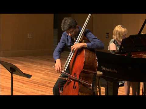 Elgar Cello Concerto 1st mvt.  Jeff Bradetich, Double Bass, Anastasia Markina, Piano