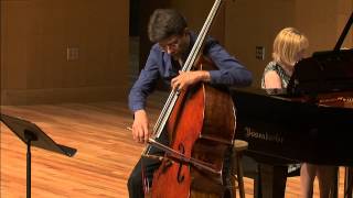 Elgar Cello Concerto 1st mvt.  Jeff Bradetich, Double Bass, Anastasia Markina, Piano