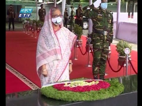 আওয়ামী লীগের ৭২তম প্রতিষ্ঠাবার্ষিকীতে জাতির পিতার প্রতিকৃতিতে শ্রদ্ধা জানিয়েছেন প্রধানমন্ত্রী