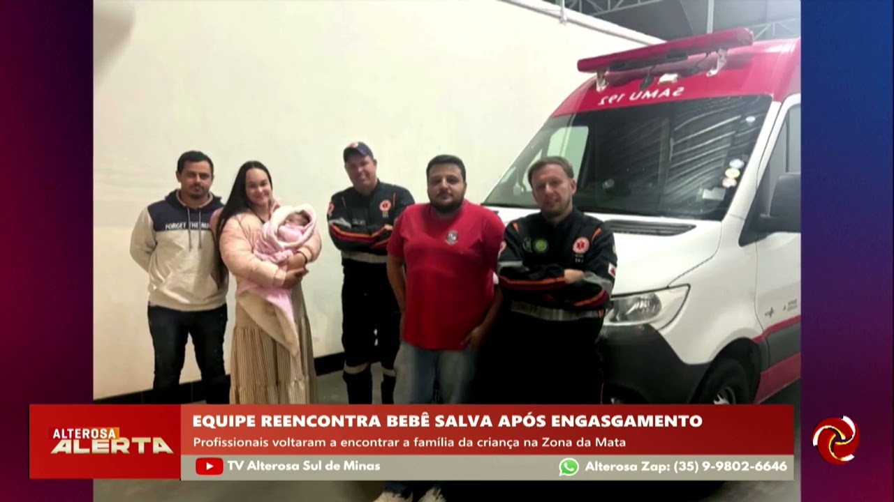 Equipe reencontra bebê salva após engasgamento na Zona da Mata