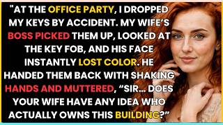 AT THE OFFICE PARTY, I DROPPED MY KEYS BY ACCIDENT. MY WIFE’S BOSS PICKED THEM UP, LOOKED AT THE KEY