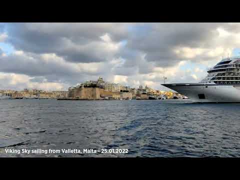 Viking Sky sailing from Valletta, Malta - 25.01.2022