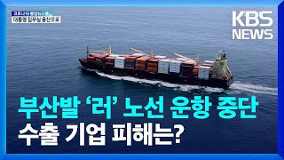 [KBS 뉴스] '부산발 ‘러’ 노선 운항 중단' 인터뷰