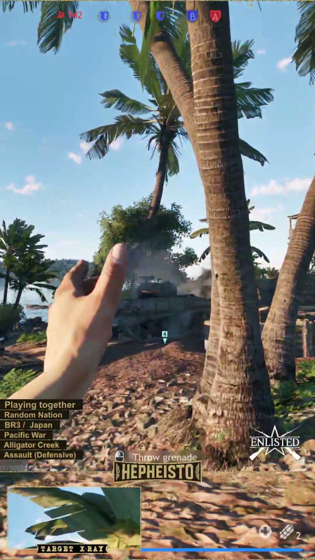 Saboteur eliminates Tank M4A2 with Explosion Pack