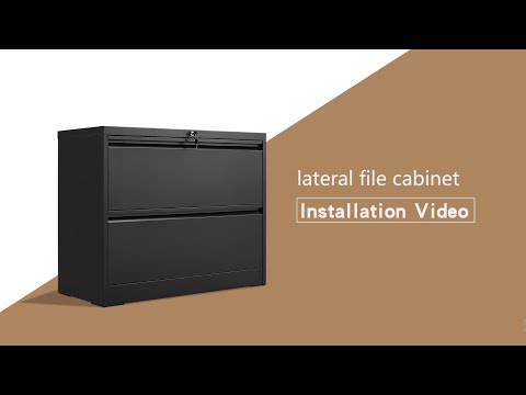 Fesbos 3 Drawer Lateral File Cabinet with Lock, Metal Steel Filling Cabinets for Home Office, Gray Lockable Storage Cabinet for Hanging Files Letter/Legal/F4/A4 Size-Assembly Required video review thumbnail