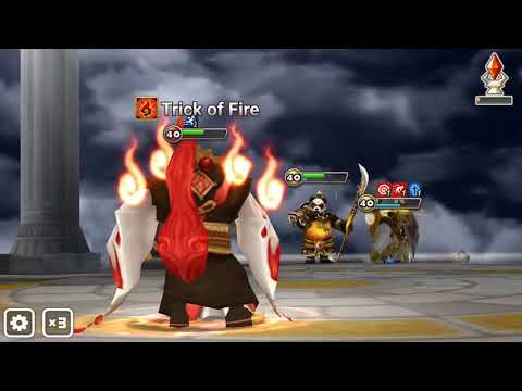 Summoners war arena attacking Hathor, Feng Yan, Mo Long and Ritesh using only 2 pulled nat 5.