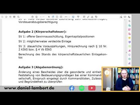 Klausurbesprechung Betriebliche Sachverhalte steuerlich darstellen F2020 Klausur 3 Bilanzbuchhalter