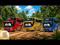 Bus Oleng Beep Beep Beep Lagu Anak Balita Animasi 3D Terbaru Roda Roda Bus Berputar