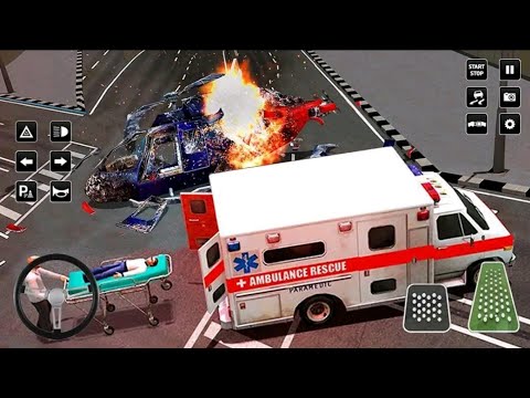 Offroad Ambulance Simulator 2020 \ Police Helicopter Flying Ambulance 3D Game - Android Gameplay GMS