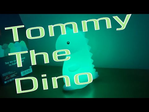 Tommy the Dinosaur White Multi-Color Changing Integrated LED TikTok Night Light