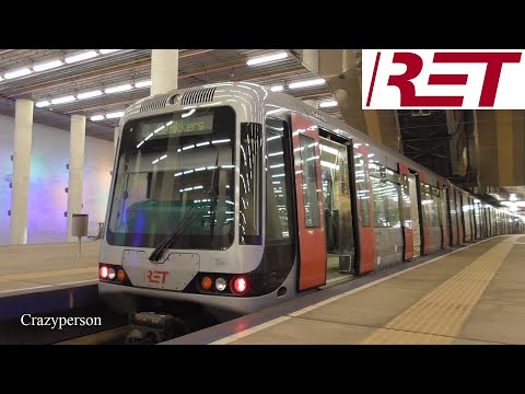 Interieur en Metrorit Rotterdam Centraal - Zuidplein met RET SG2/1 5418