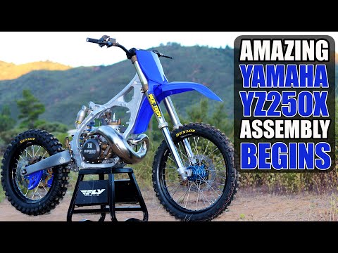 Yamaha YZ250 offroad dirt bike build - assembly.