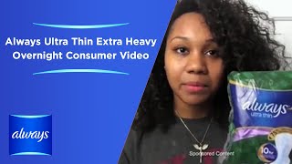 Always Ultra Thin Extra Heavy Overnight Consumer Video