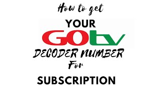 How to get your Gotv number for subscription