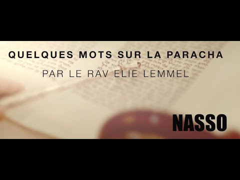 Les plaisirs du monde... Rav Elie Lemmel - Paracha Nasso