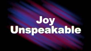 Joy Unspeakable by Mandisa Lyrics