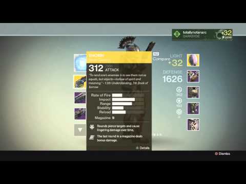 Destiny - LVL 32 Titan - Full Set of Raid Gear - The Dark Below Armor
