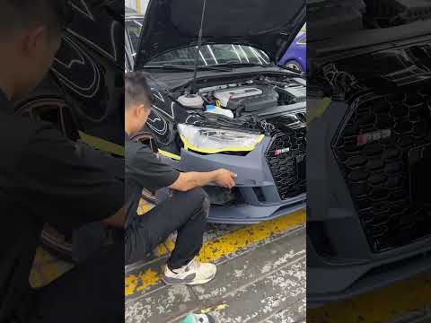 Replacement of front bumper for Audi A3