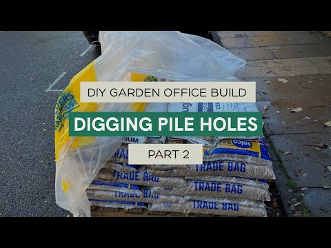 DIY Solo Garden office build, Part 2  - Digging pile holes