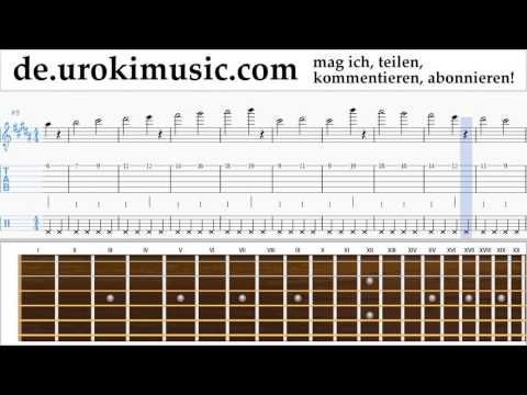 Gitarre Lernen David Guetta, Justin Bieber - 2U Tabulatur Teil#1 Übungen um-i995