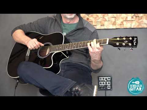 Harley Benton D-120CE BK. TEST.