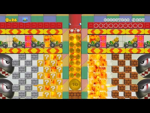 Super Mario Maker 2 - 超爽快コース Refreshing…空Ver 修正 by NEWみなびー - No Commentary