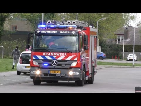 Opkomst en uitruk Brandweer Krommenie rukt meerder keren uit voor Meldingen in Krommenie