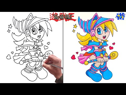 How to Draw Toon Dark Magician Girl from Yugioh ||...