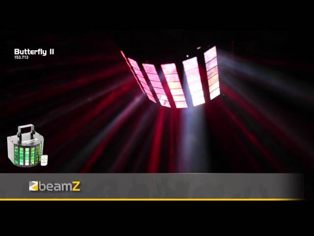 Video teaser for BeamZ Butterfly II LED mini derby 153.713