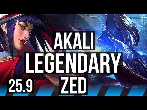 AKALI vs ZED (MID) | 15/1/6, Legendary | EUW Master | 25.9