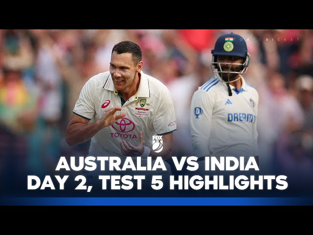 Australia v India – Fifth Test, Day 2 Highlights I 03/01/25 I Fox Cricket