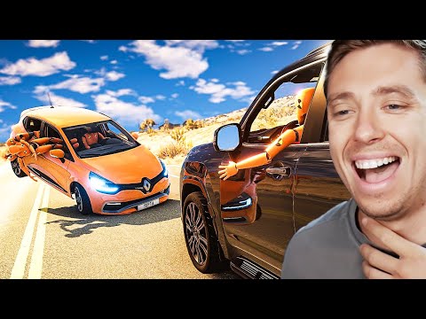 Reacting To CRAZY beamNG Drivers crashing
