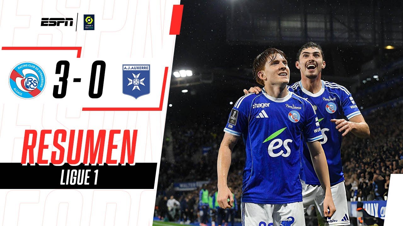 GOLES DE PANICHELLI Y COLO BARCO EN UN NUEVO TRIUNFO EN FRANCIA | Estrasburgo 3-0 Auxerre | RESUMEN