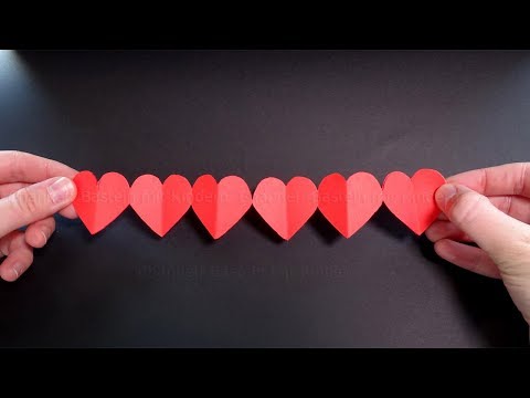 Herz basteln mit Papier ❤ Kette mit Herzen als Geschenk selber machen ❤  Muttertag, Geburtstag