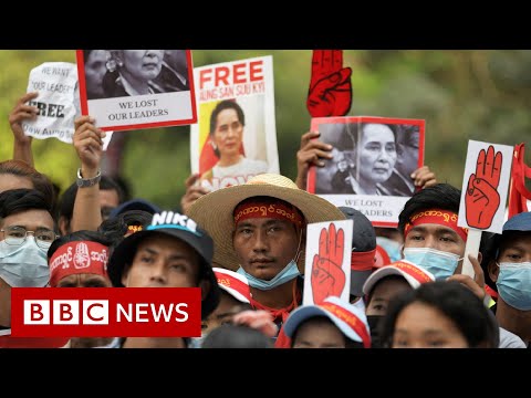龐大的人群不顧軍隊的警告，在緬甸罷工 - BBC news (Huge crowds defy army warning in Myanmar strike - BBC News)