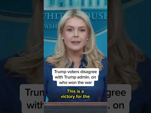 Trump voters disagree with Trump admin. on who won the war