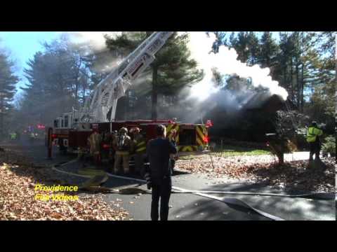 Dogs rescued from house fire receive oxygen in Holliston, Ma