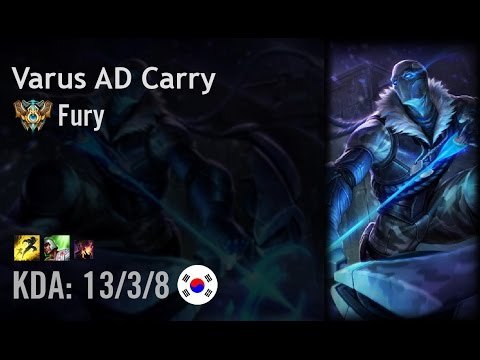 Varus AD Carry vs Draven - Fury - KR Challenger Patch 6.13