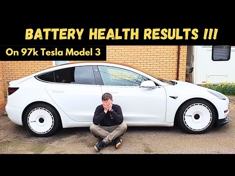 EV BATTERY degradation TEST on 97,000 miles Tesla Model 3 Long Range using service mode HEALTH TEST.