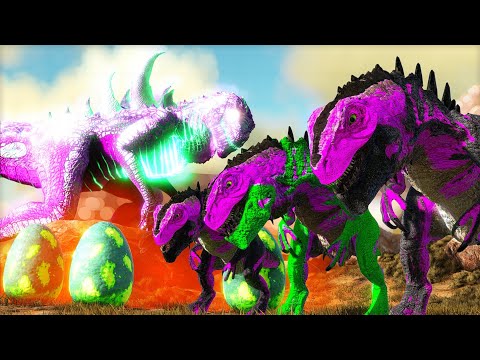 Plasma Mother Godzilla Hid 3 POWERFUL Babies! MEGA FUSION?! (Indoraptor Father) Ark (Dinosaurs)