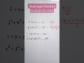 Average Of Consecutive Even Odd Numbers To N Maths Trick Shorts