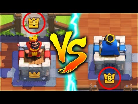 THE GREATEST DECK EVER!! LVL 1 BEATS A LEVEL 8 in Clash Royale!! Video