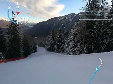 Madonna di Campiglio ski area, Folgarida, black ski run 1, Nera Folgarida, incredible ski piste