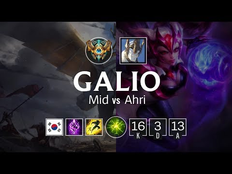 Galio Mid vs Ahri - KR Challenger Patch 8.9