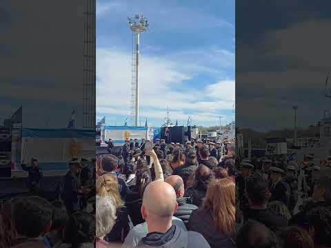 Desembarco simbólico de los inmigrantes en Berisso. Buenos Aires Argentina.