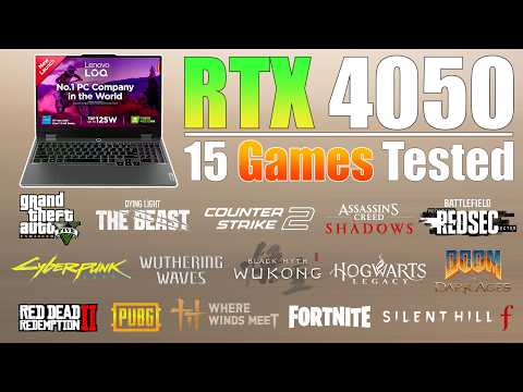 RTX 4050 Laptop : New 15 Games Tested - RTX 4050 Gaming Test