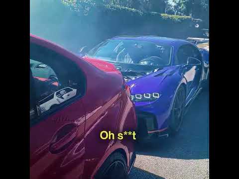 The BMW M4 surprised the 6,000,000-dollar Bugatti 🥶🥶